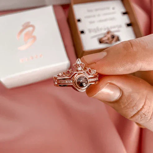 Anillo te amo en 100 idiomas |Caja Gratis +Baño en oro ✨