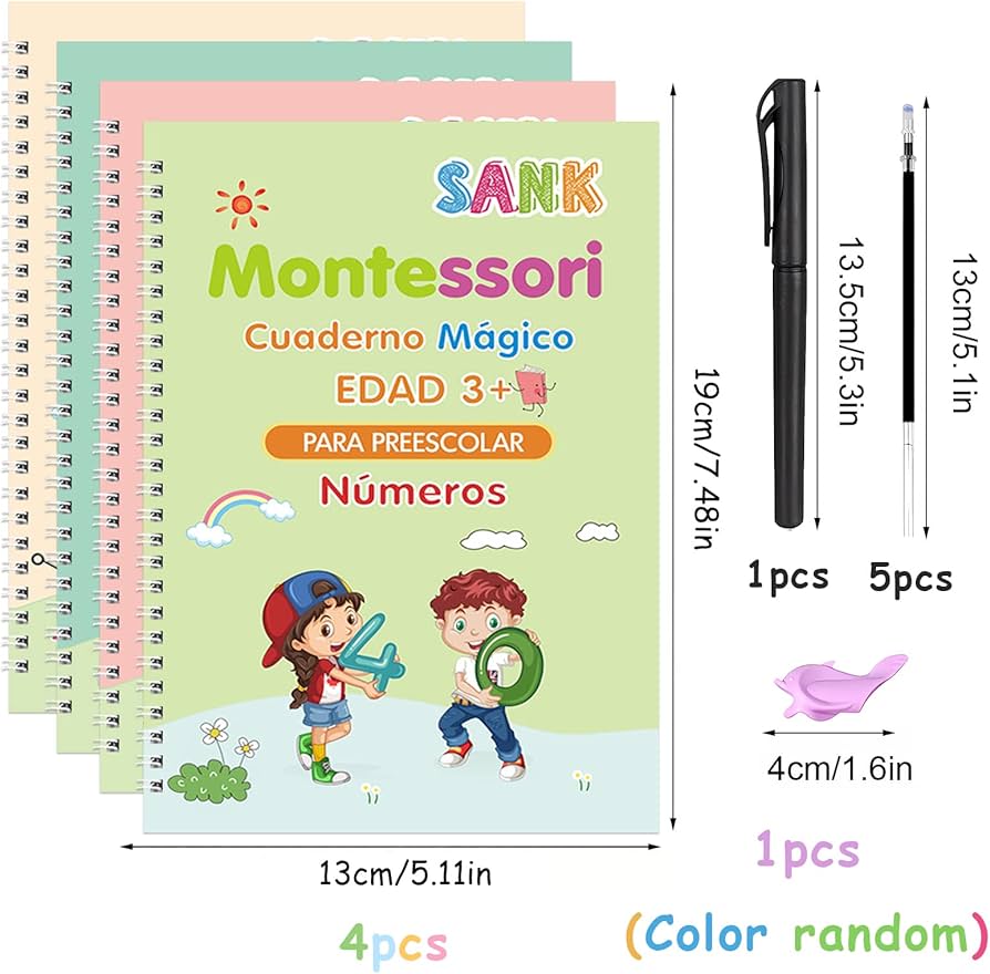 Kit De 4 Libros Mágicos De Caligrafía 📚