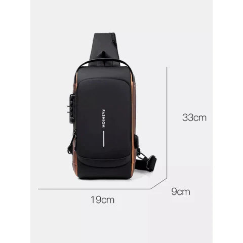 Bandolera antirrobo con contraseña 🎒